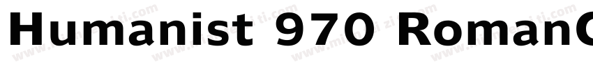 Humanist 970 RomanC字体转换